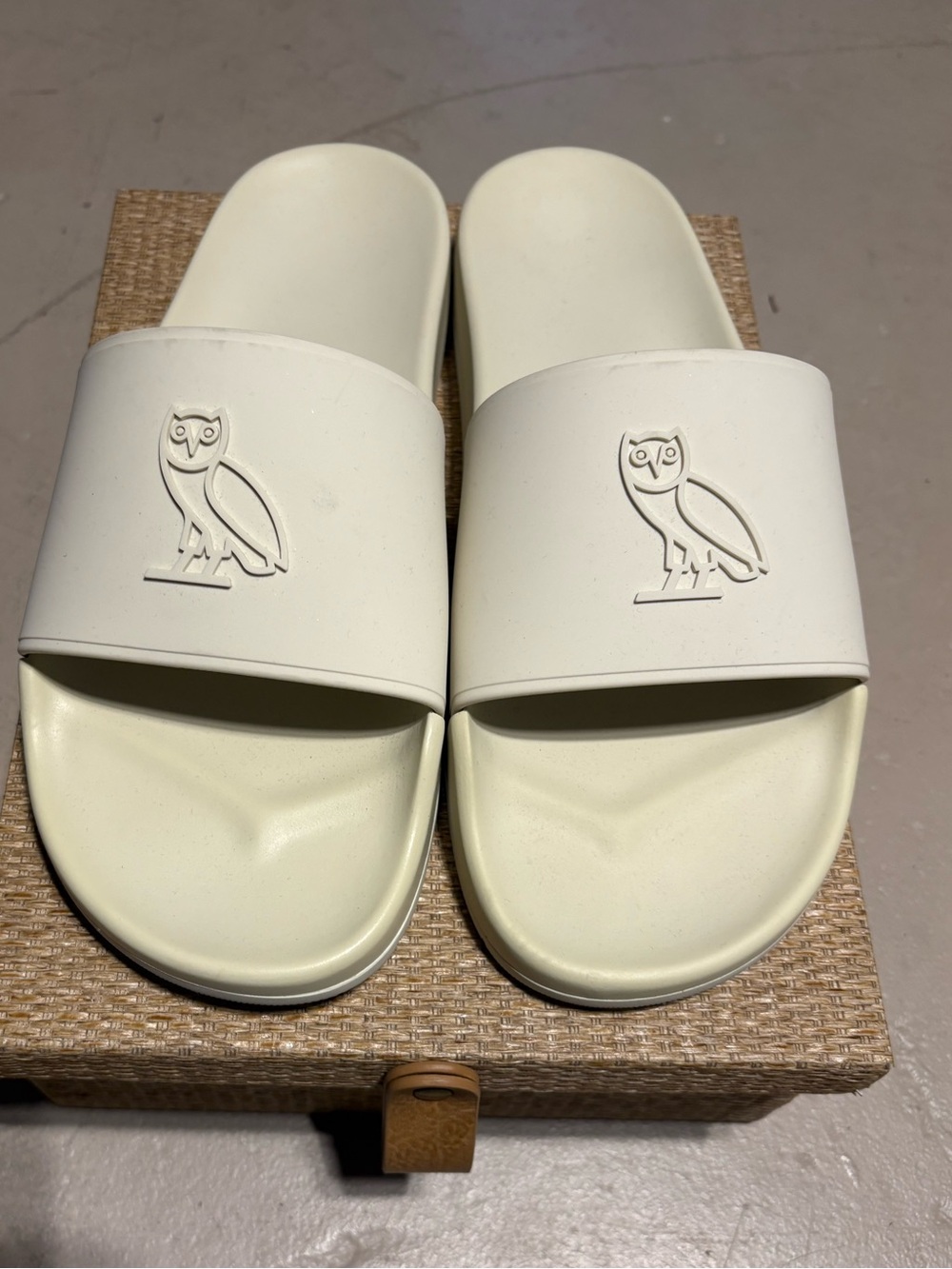 OVO Cream Owl Slide Sandals